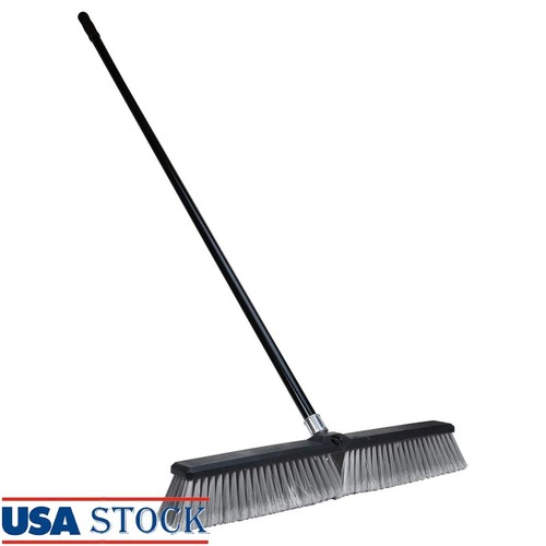 24in shop broom steel handle - shop,