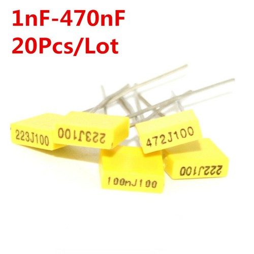 20pcs 01uf 47uf - 0.01uf-0.47uf, 10nf-470nf